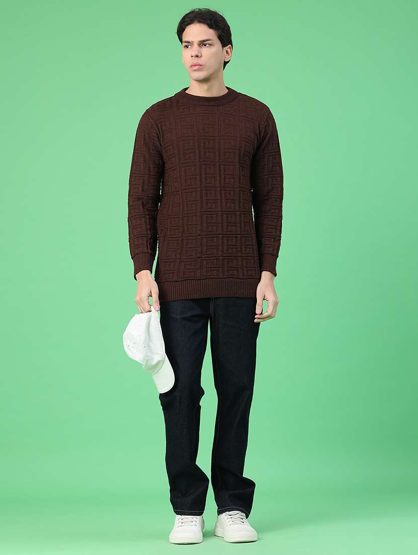 men self design long sleeve regular fit pullover  - 22251000 -  Standard Image - 5