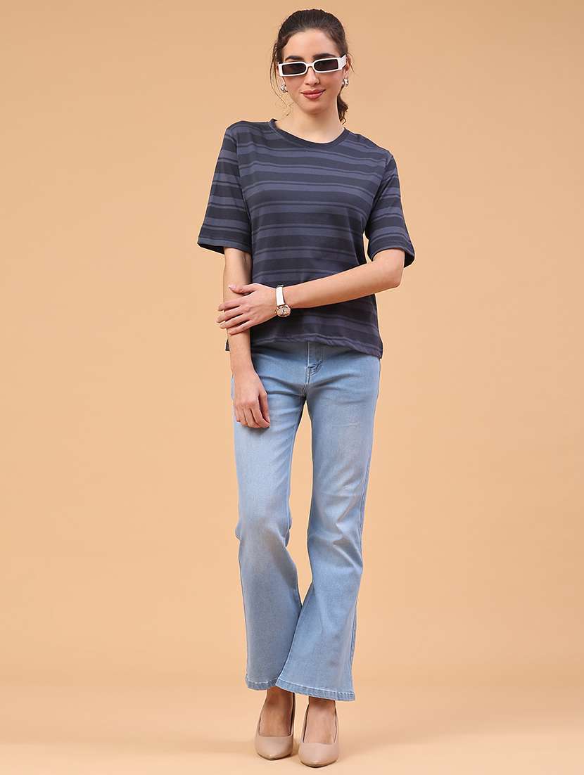 women striped short sleeve t-shirt - 22251012 -  Standard Image - 5