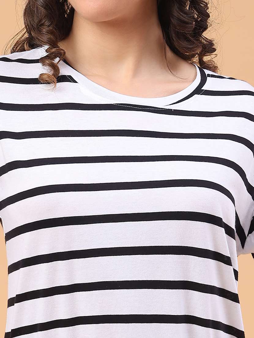 women striped short sleeve t-shirt - 22251017 -  Standard Image - 5
