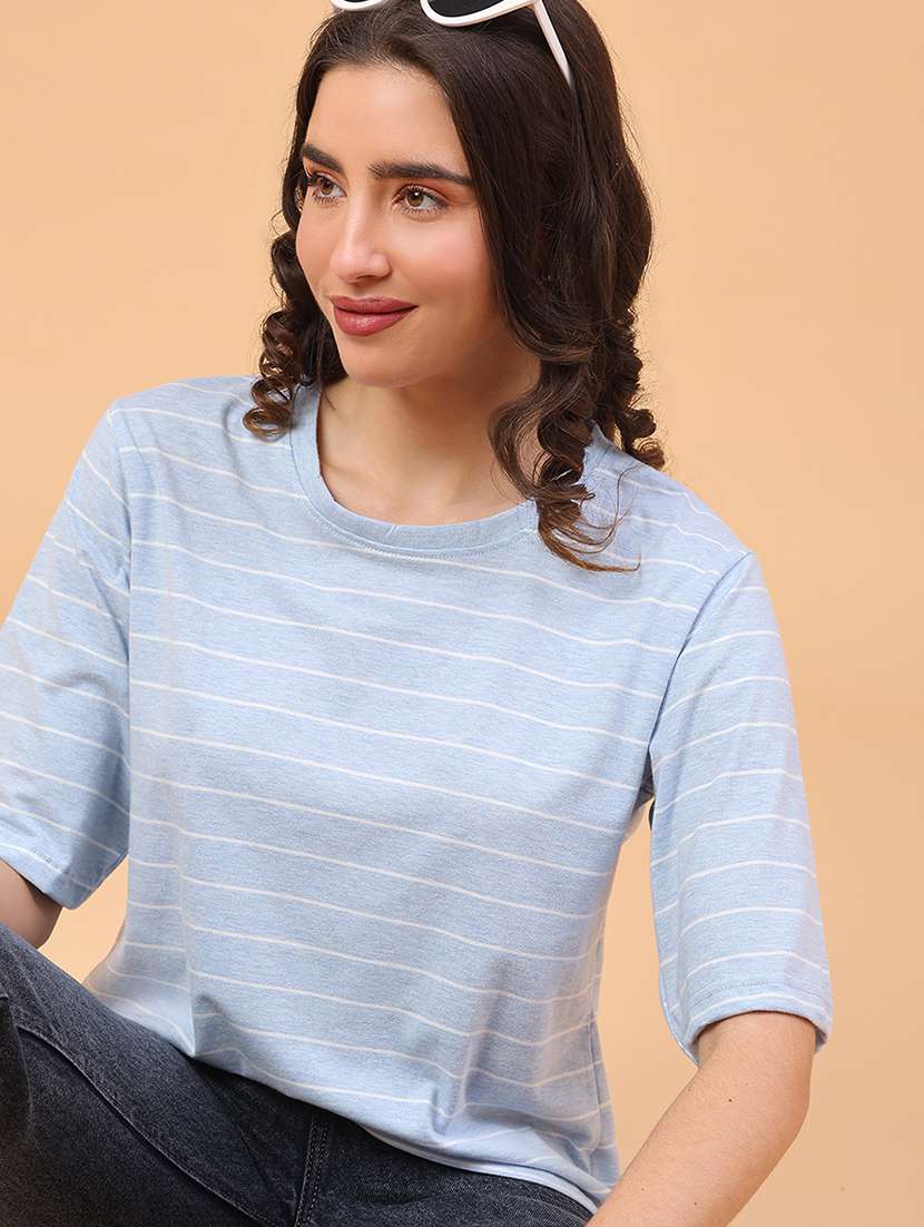 women striped short sleeve t-shirt