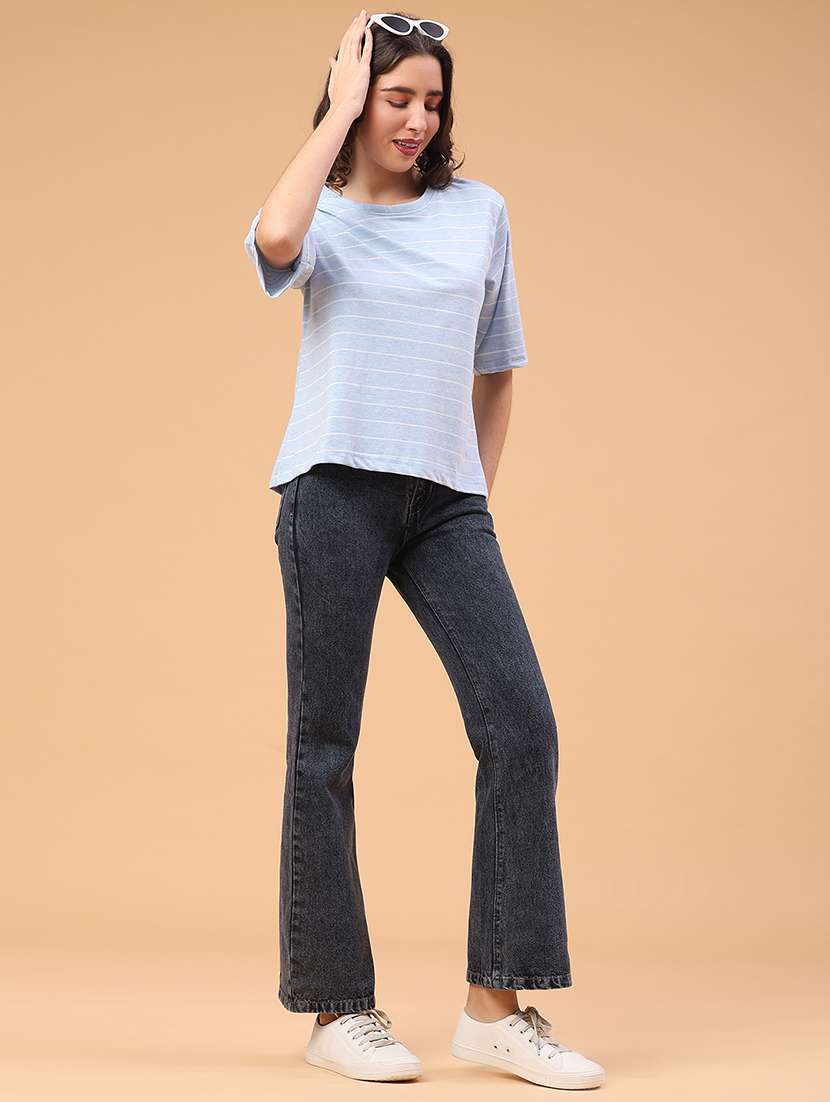 women striped short sleeve t-shirt - 22251021 -  Standard Image - 5