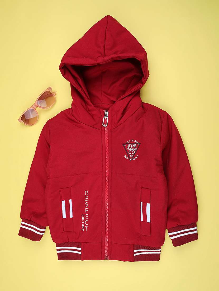 boys solid long sleeve jacket