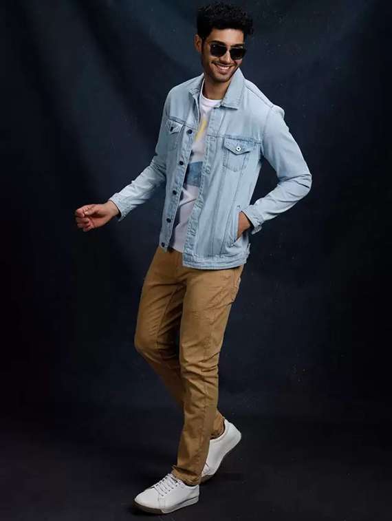 men solid long sleeve regualr fit denim jacket - 22251292 -  Standard Image - 3