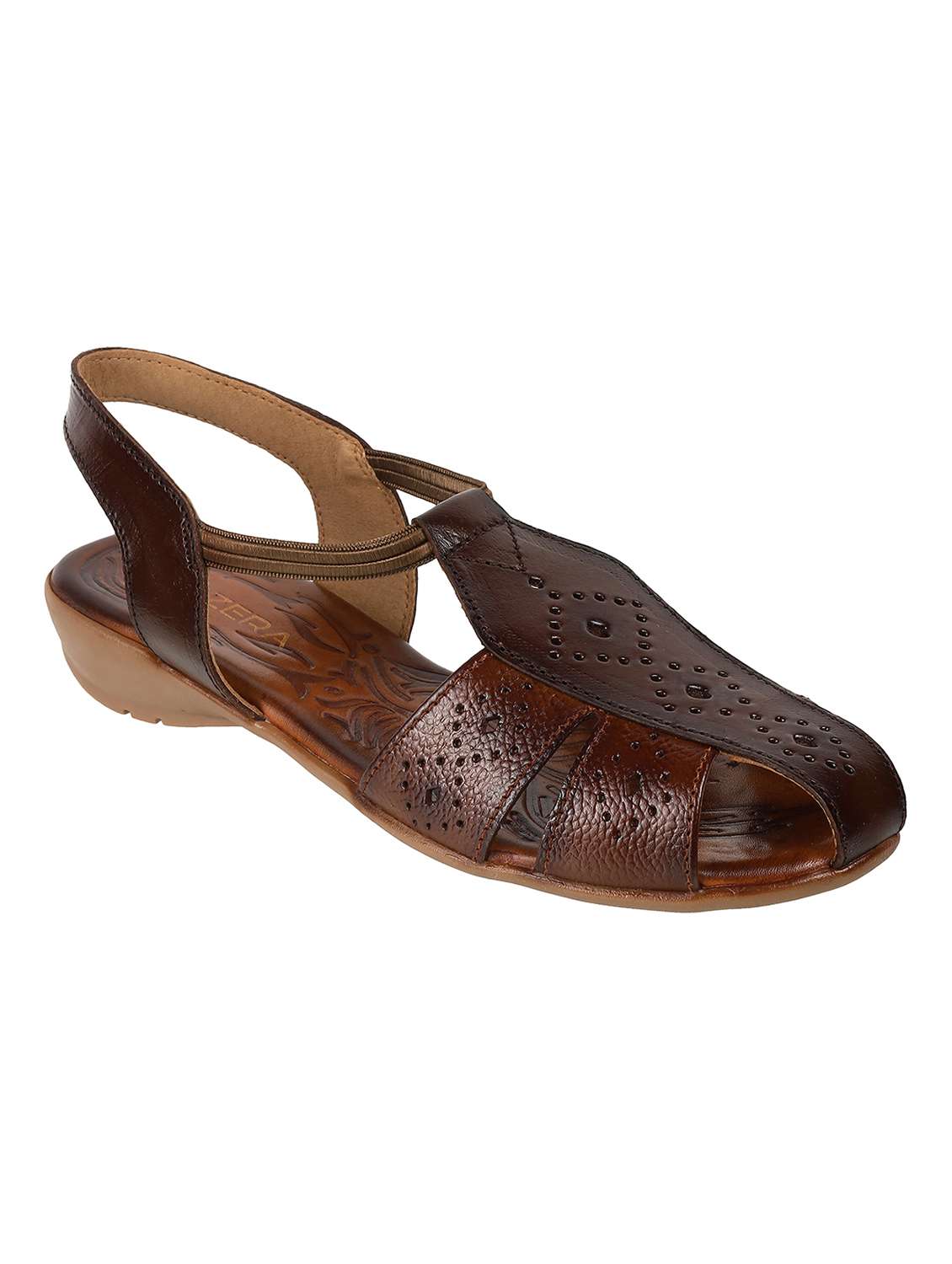 women solid back strap flat sandal - 22251741 -  Standard Image - 3