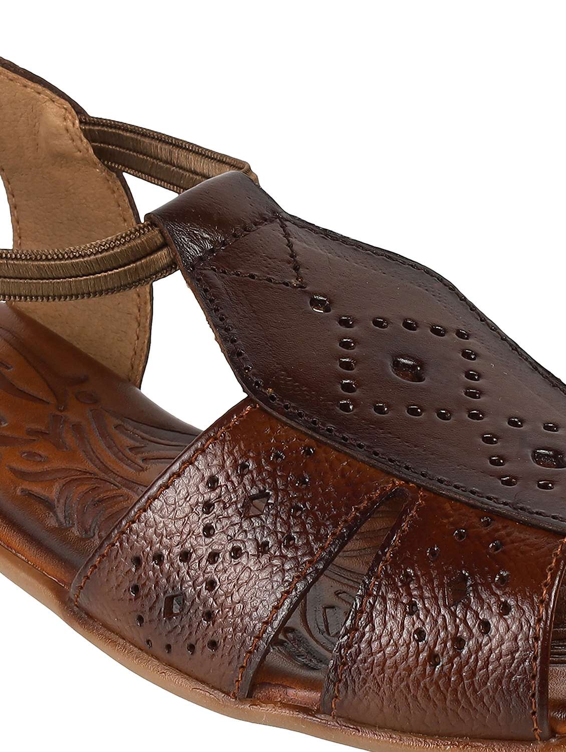 women solid back strap flat sandal - 22251741 -  Standard Image - 5