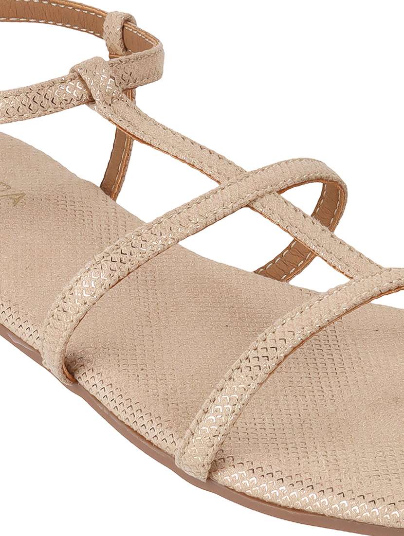 women solid back strap flat sandal - 22251752 -  Standard Image - 5