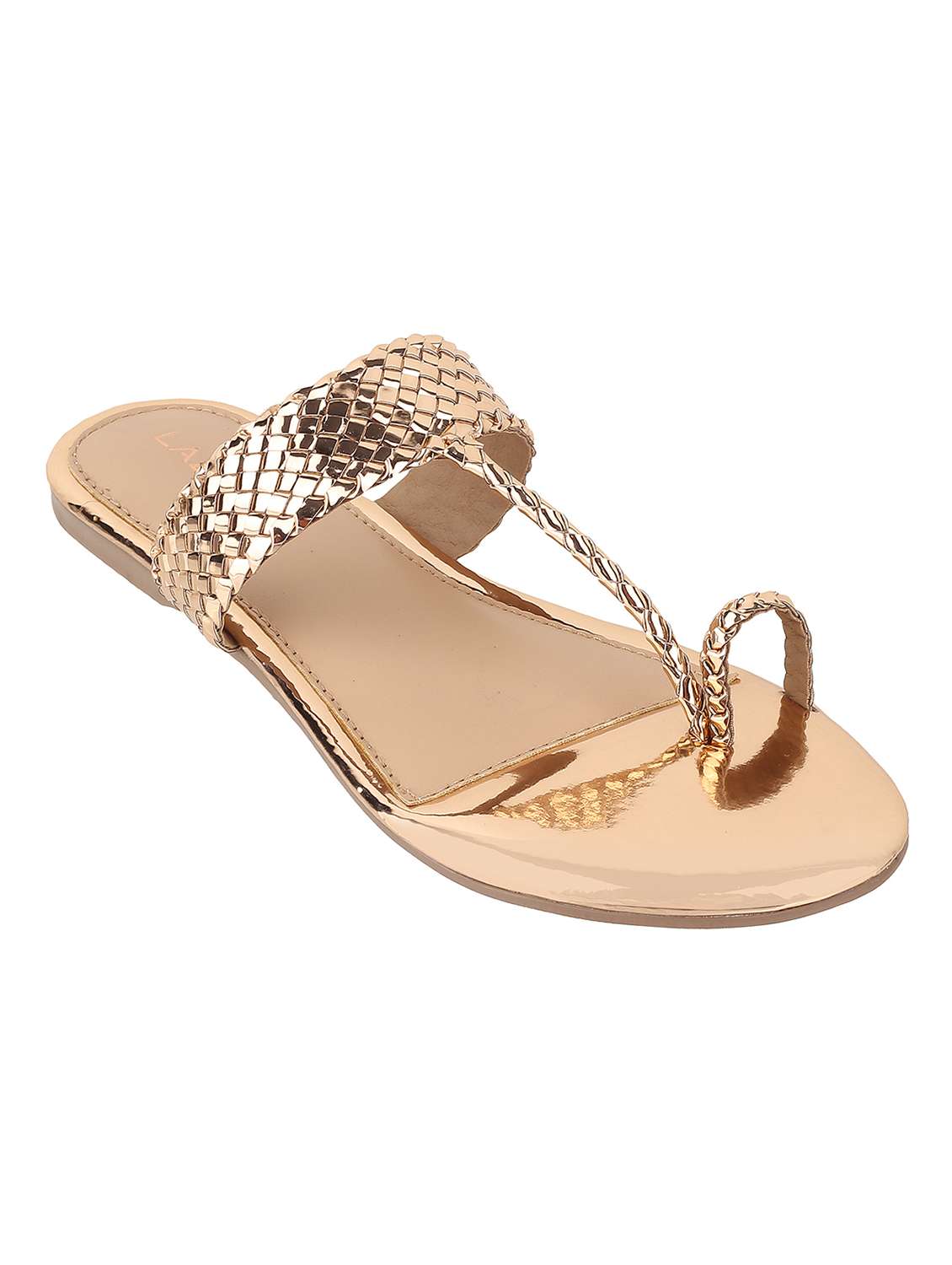 women slip on flat sandal