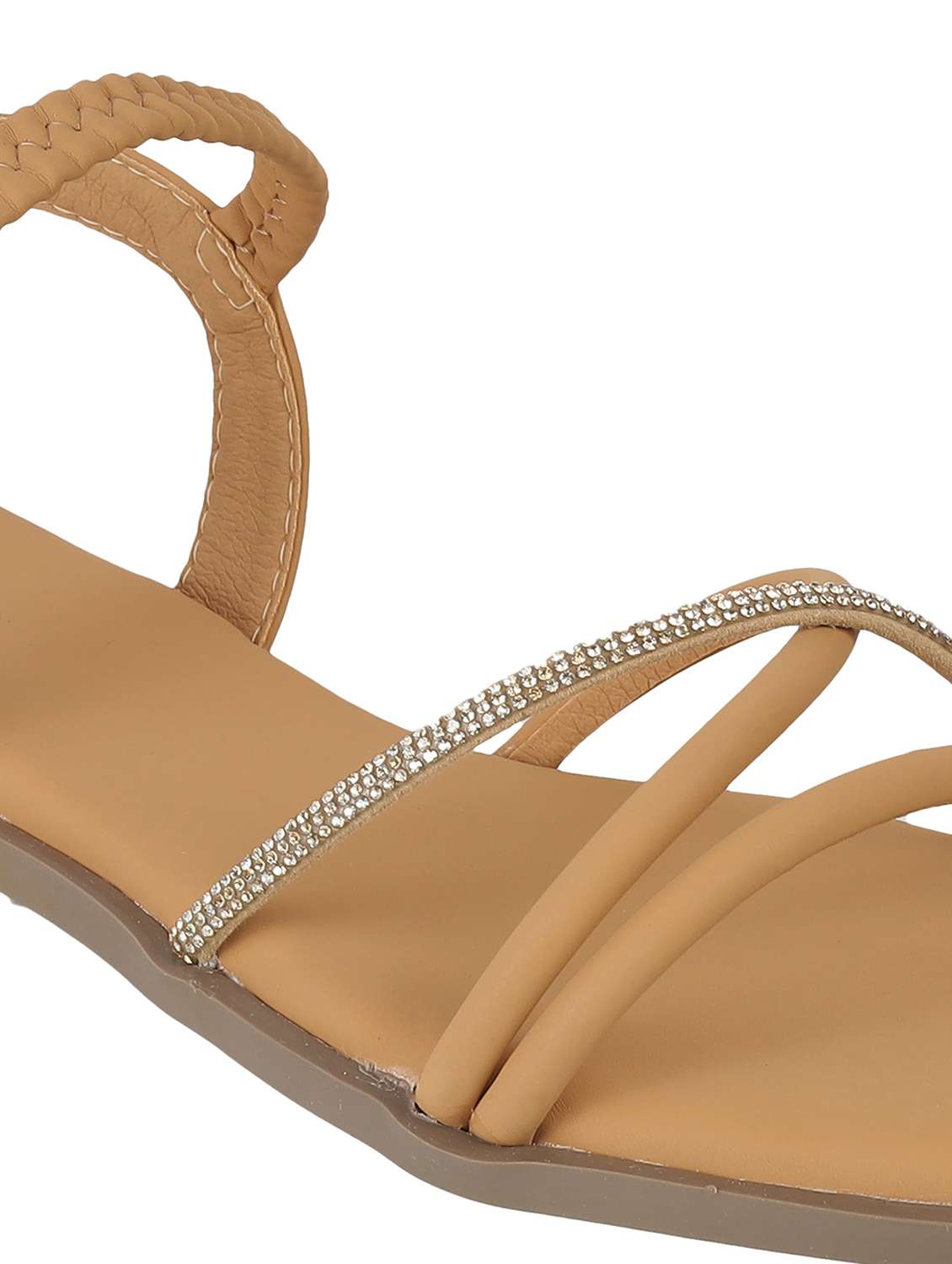 women embellished back strap flat sandal - 22251799 -  Standard Image - 5