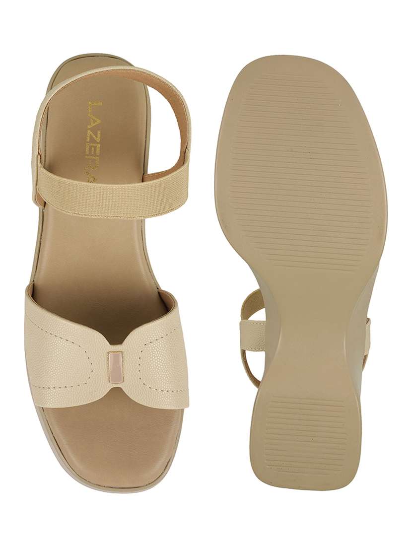 women solid back strap block heel sandal - 22251926 -  Standard Image - 5