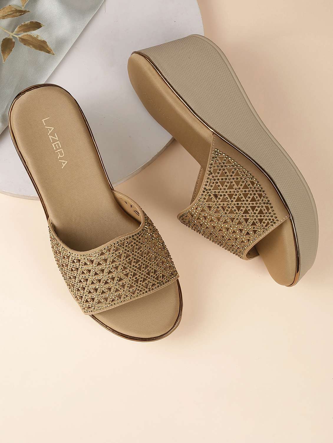 women slip on platform wedges