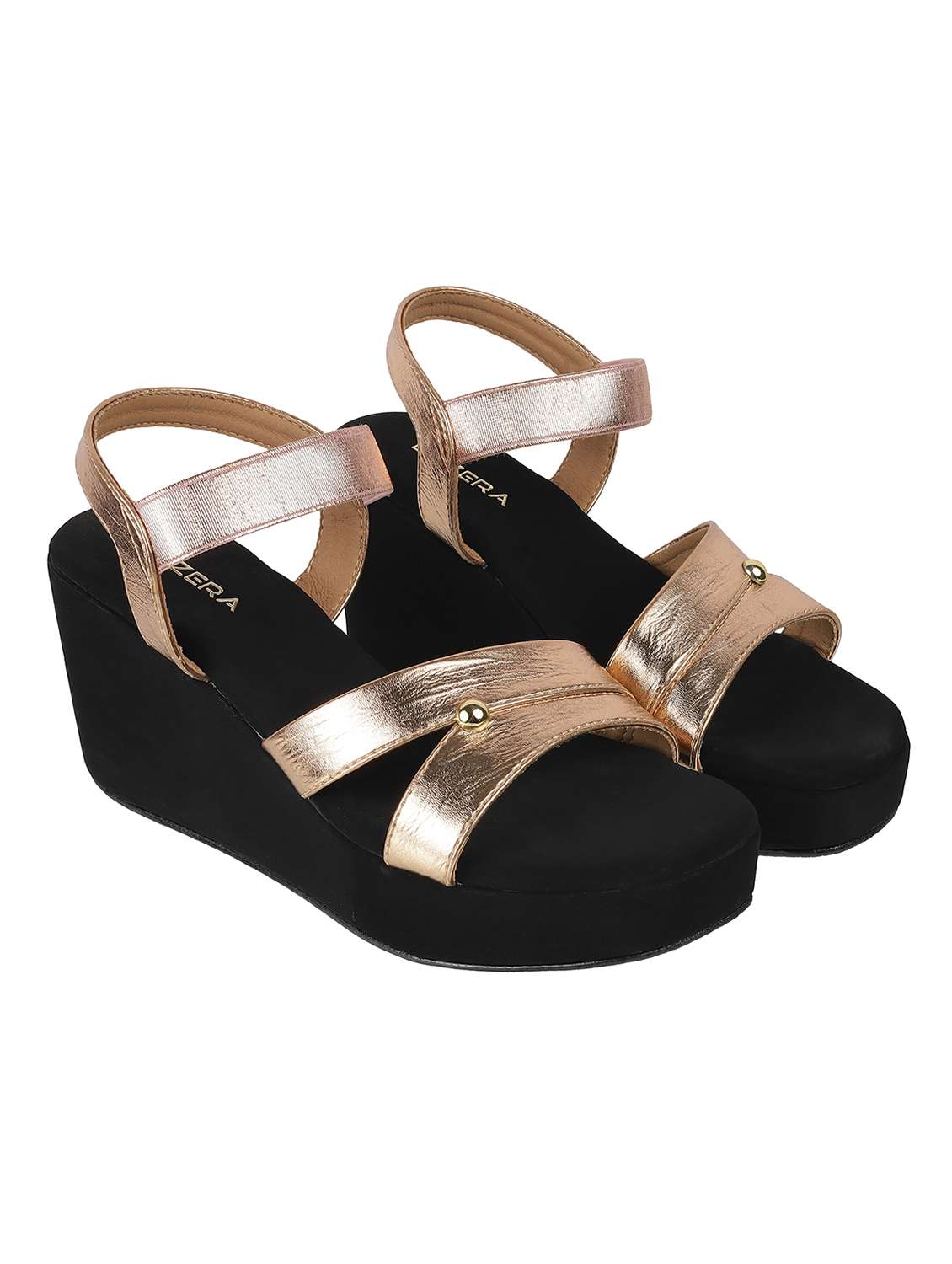 women solid back strap wedge - 22251954 -  Standard Image - 3