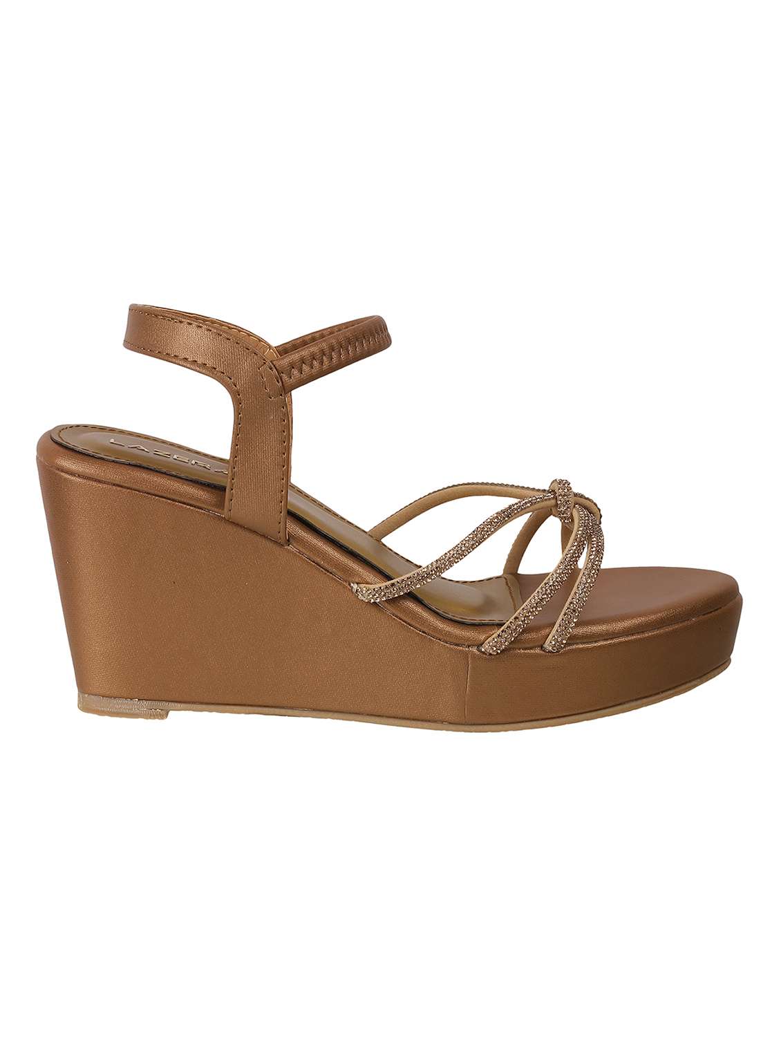 women solid back strap wedge - 22251955 -  Standard Image - 3