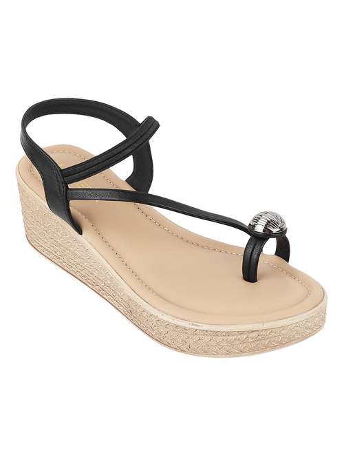 women solid back strapl wedge - 22251961 -  Standard Image - 0