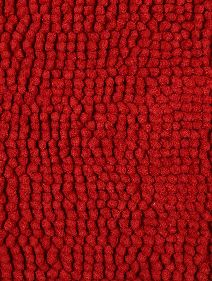 jamio firati luxury cotton chenille bathroom mat, red, super absorbent non-slip bath rug, indoor floor mat for bathroom - 22251965 -  Standard Image - 3