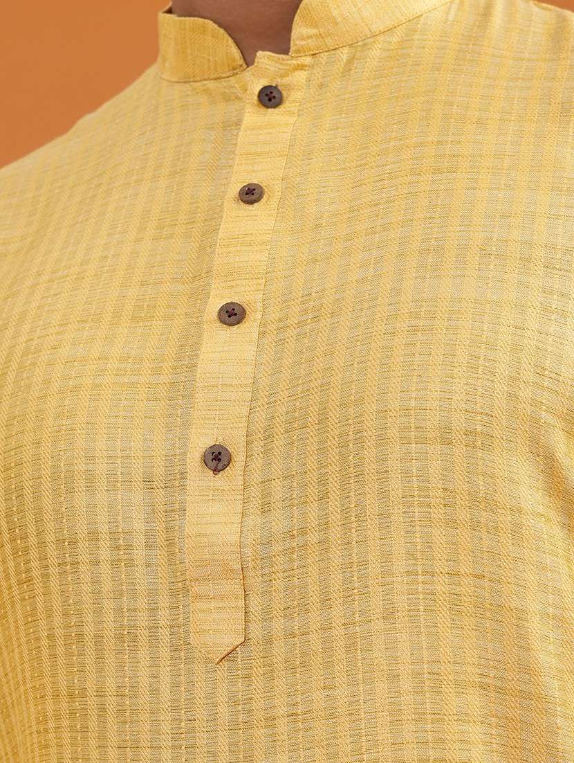 men self design mandarin neck long kurta - 22251969 -  Standard Image - 5