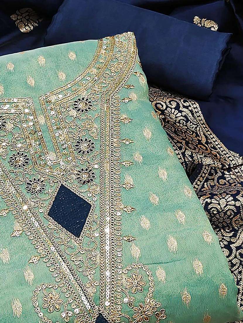 women self design embroidered unstitched suit set - 22252005 -  Standard Image - 3