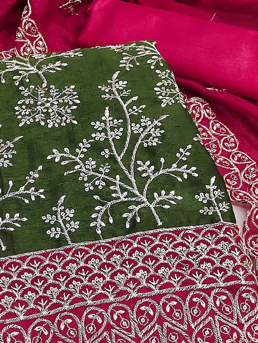 women solid with work unstitched suit set - 22252011 -  Standard Image - 3