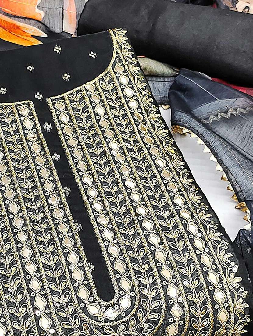 women self design embroidered unstitched suit set - 22252024 -  Standard Image - 3