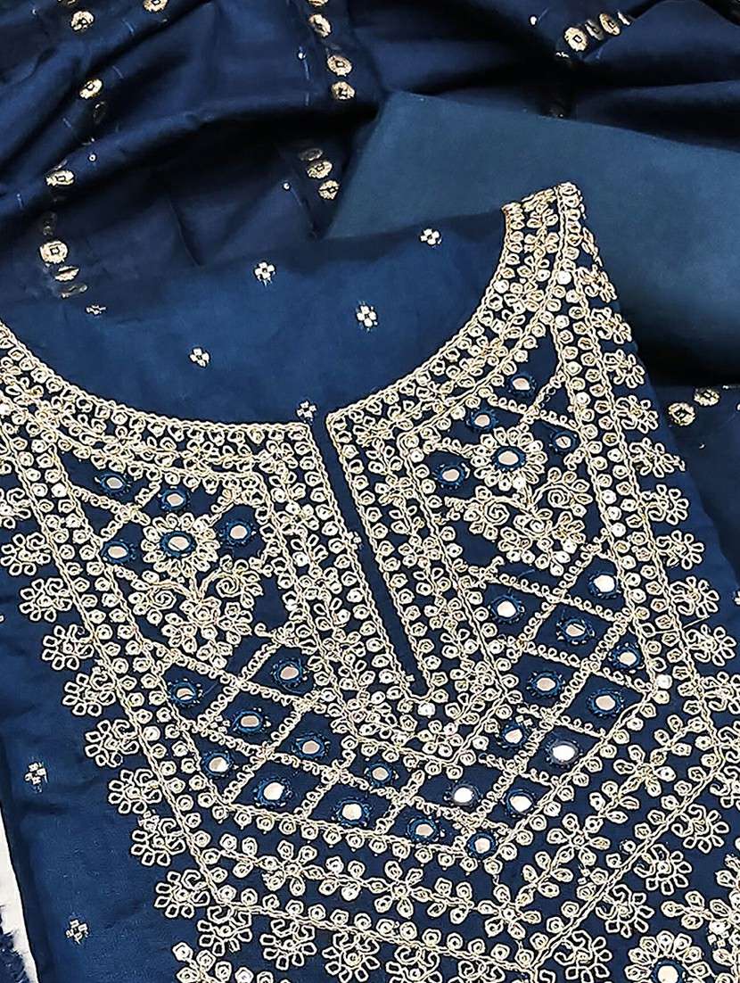 women self design embroidered unstitched suit set - 22252029 -  Standard Image - 3