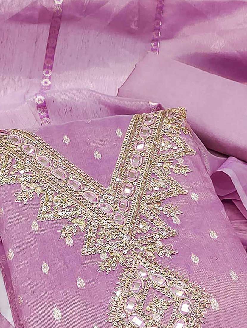 women self design embroidered unstitched suit set - 22252039 -  Standard Image - 3