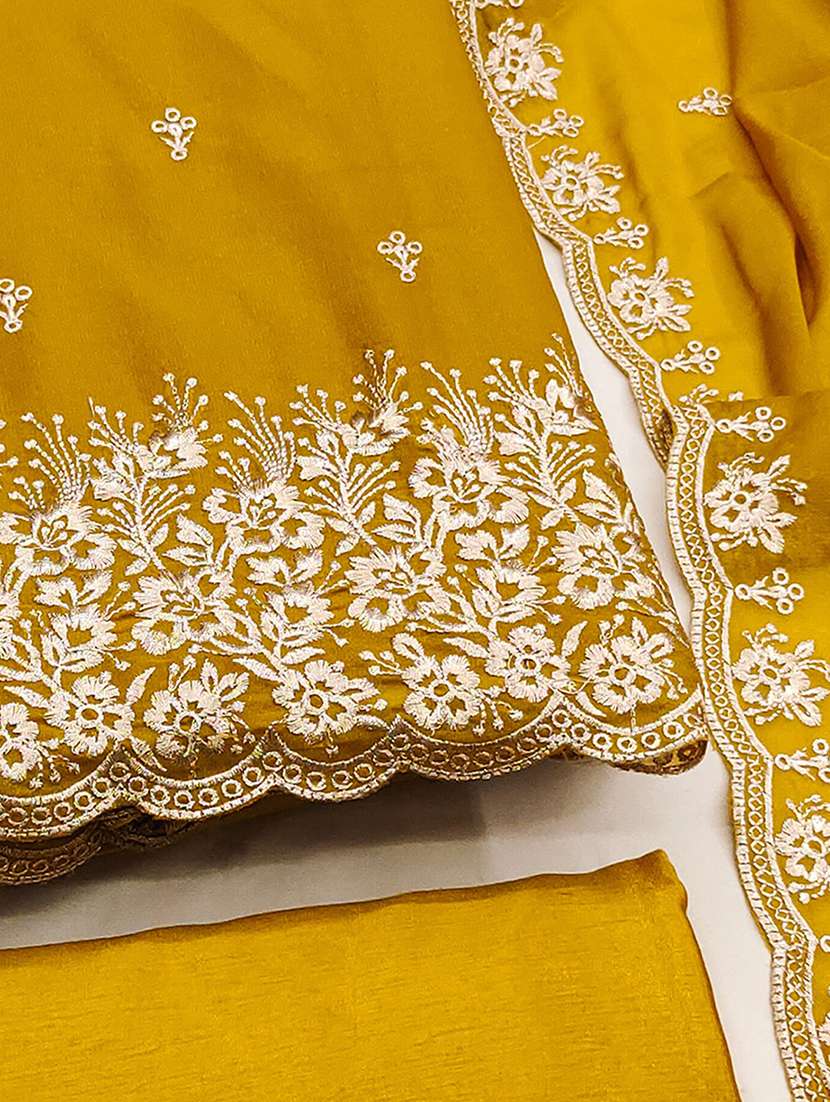 women solid with work unstitched suit set - 22252114 -  Standard Image - 3