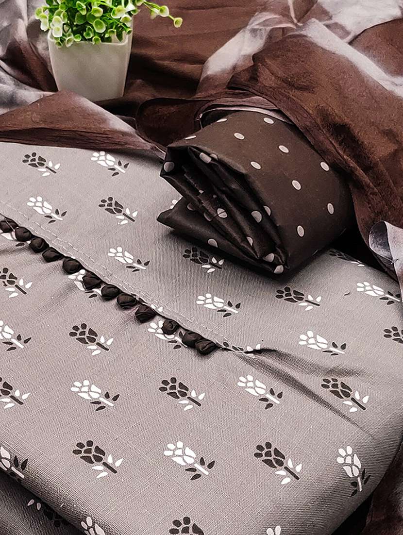 women floral unstitched suit set - 22252151 -  Standard Image - 3