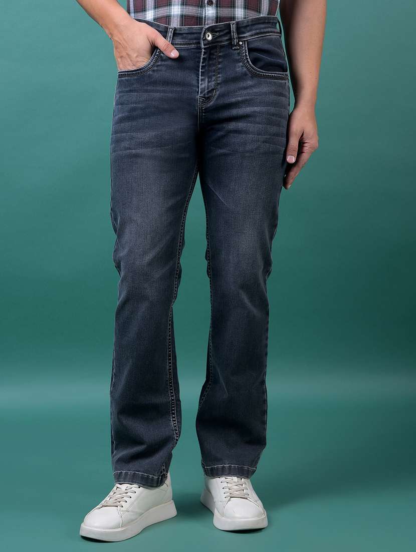 men solid mid rise slim fit jeans