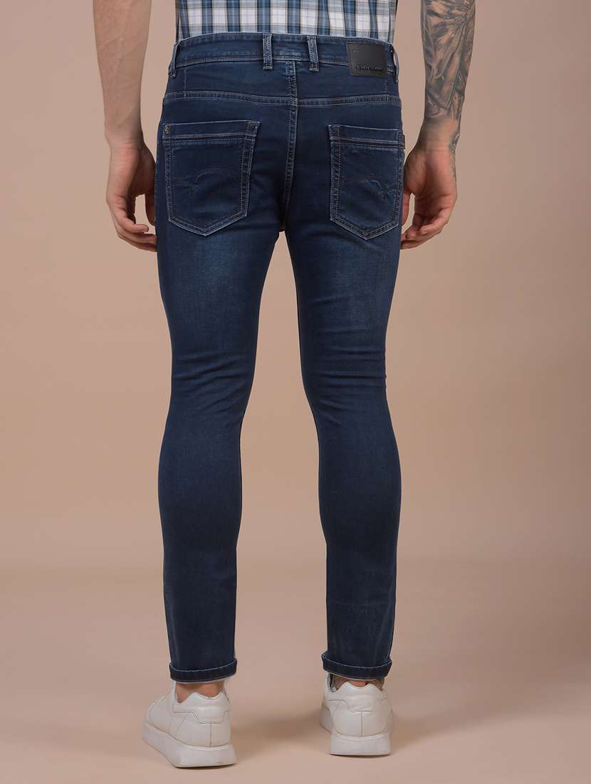 Men Solid Mid Rise Skinny Fit Jeans - 22253136 -  Standard Image - 3