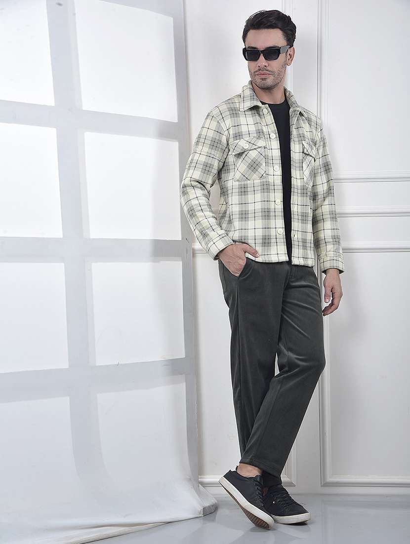 men checkered long sleeve regular fit shacket - 22253144 -  Standard Image - 3