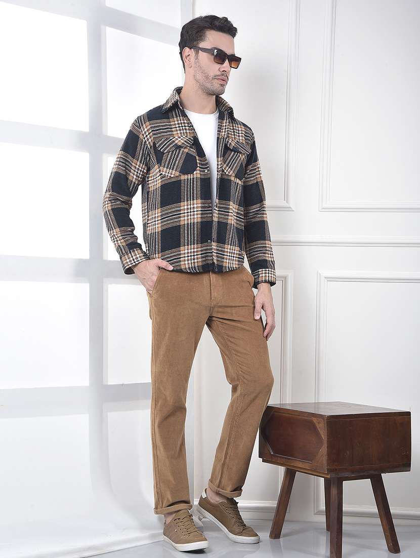 men checkered long sleeve regular fit shacket - 22253145 -  Standard Image - 5