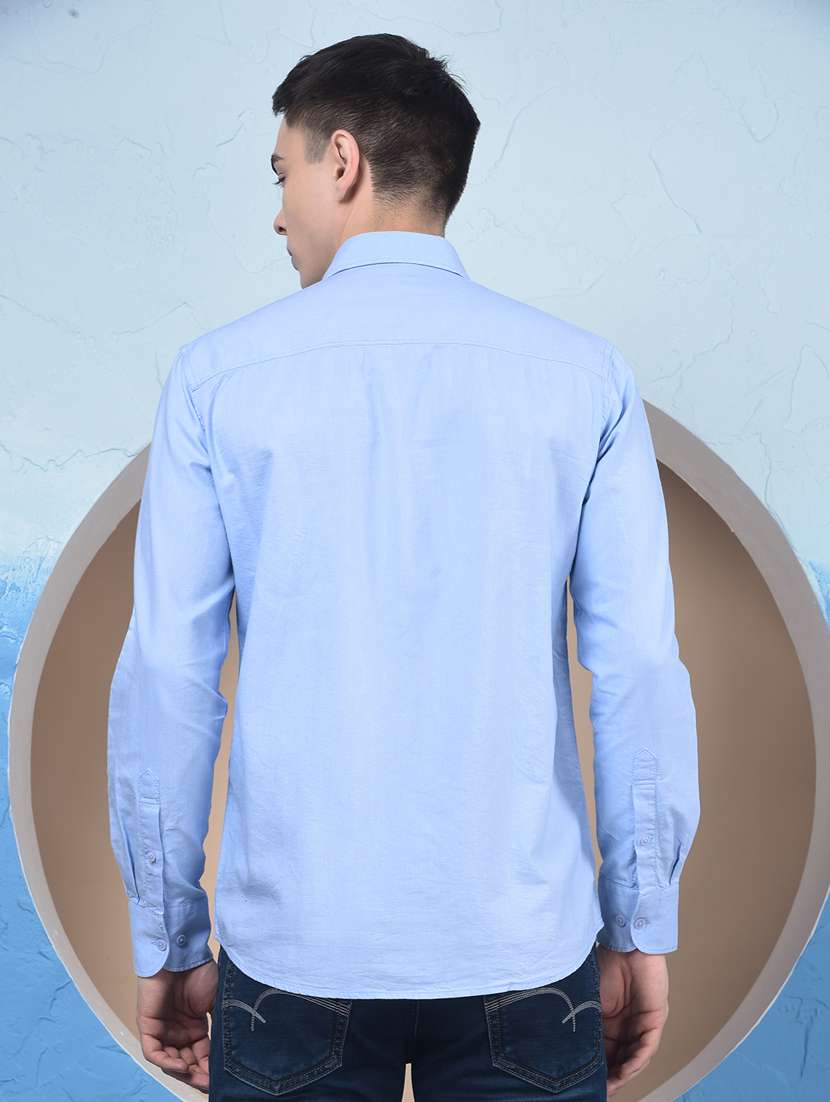men solid long sleeve slim fit casual shirt - 22253150 -  Standard Image - 3
