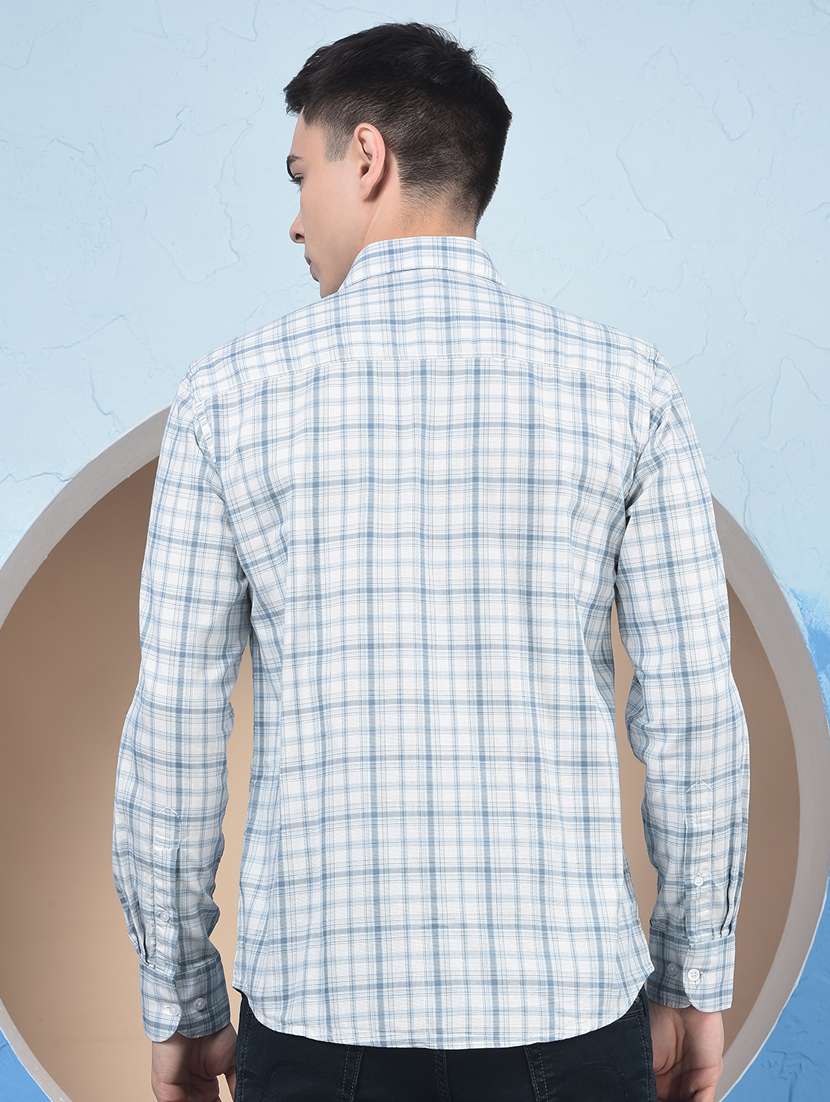 men checkered long sleeve slim fit casual shirt - 22253170 -  Standard Image - 3