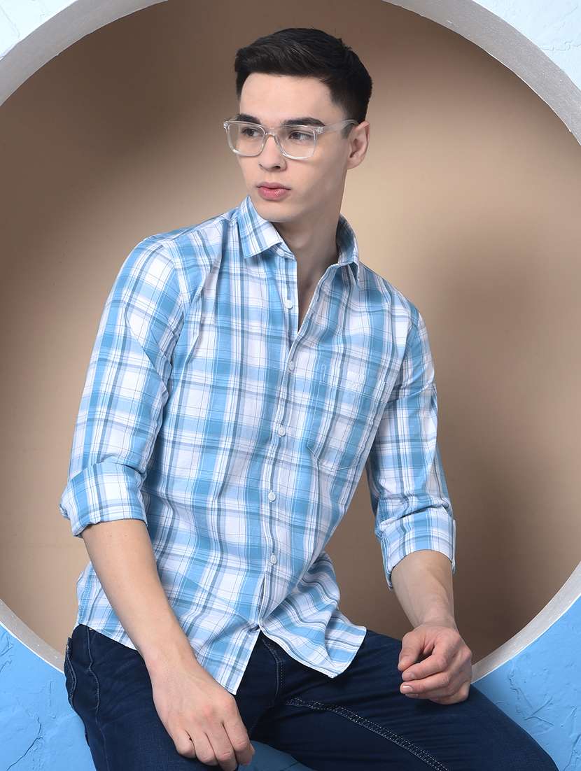 men collared long sleeve casual shirt