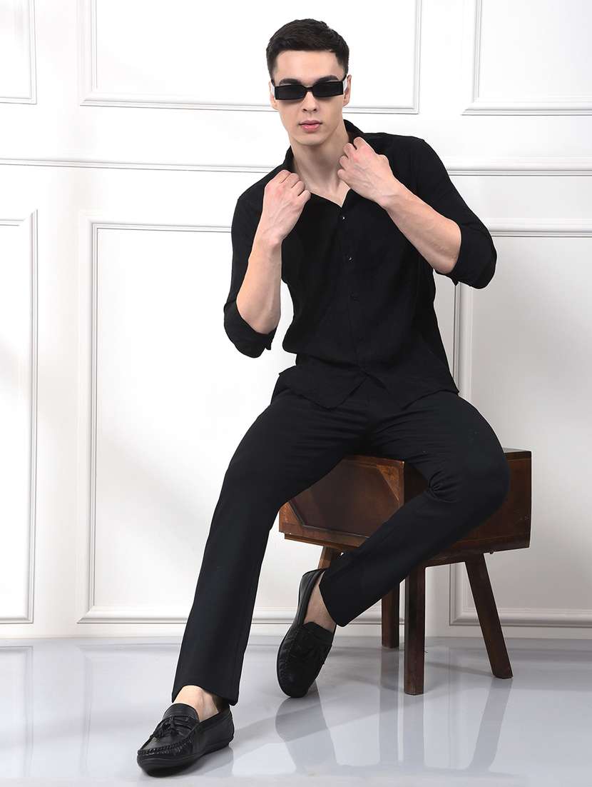 men collared long sleeve casual shirt - 22253181 -  Standard Image - 5