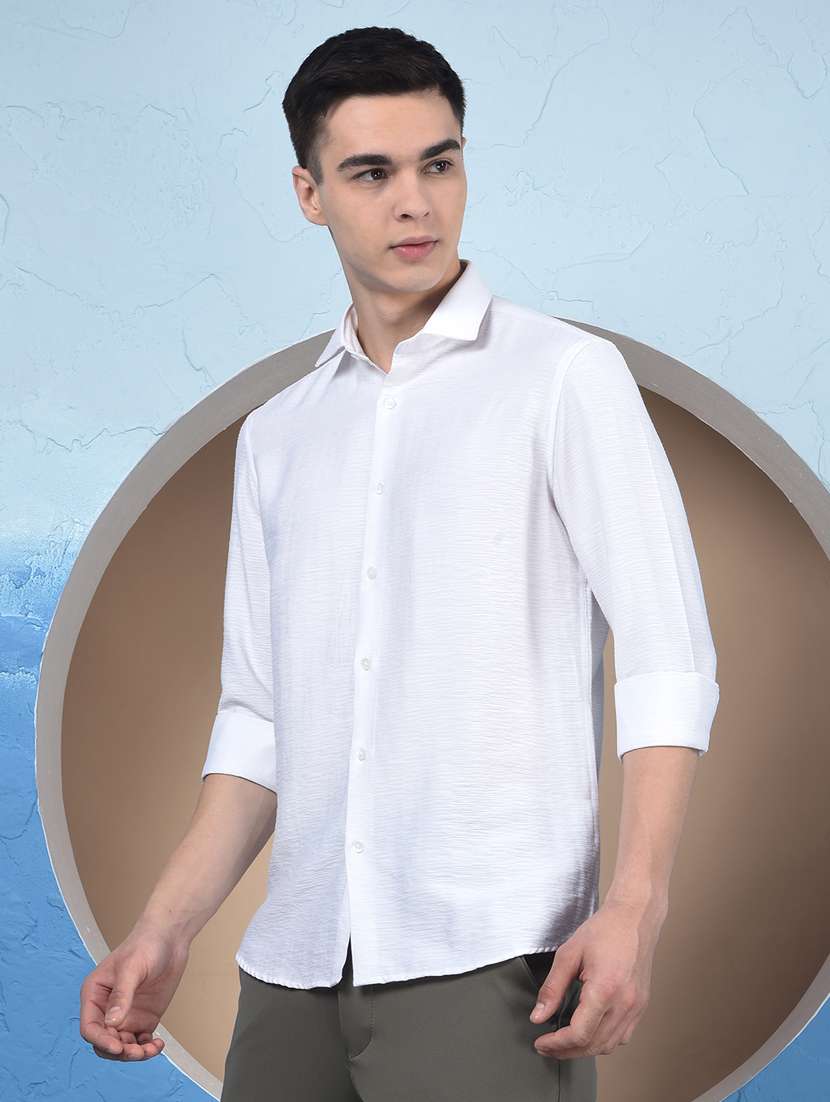 men collared long sleeve casual shirt