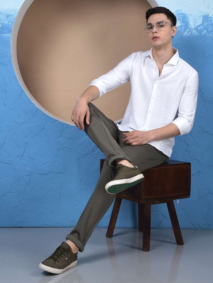 men collared long sleeve casual shirt - 22253182 -  Standard Image - 3