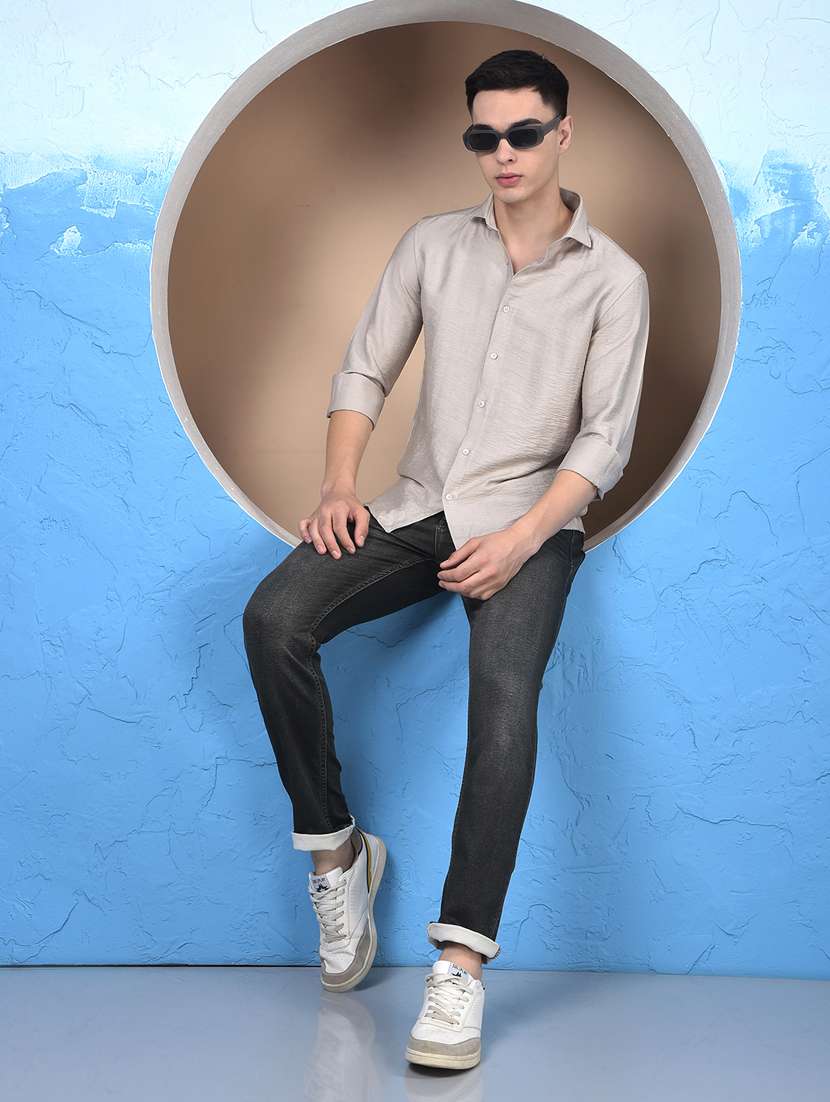 men collared long sleeve casual shirt - 22253183 -  Standard Image - 5