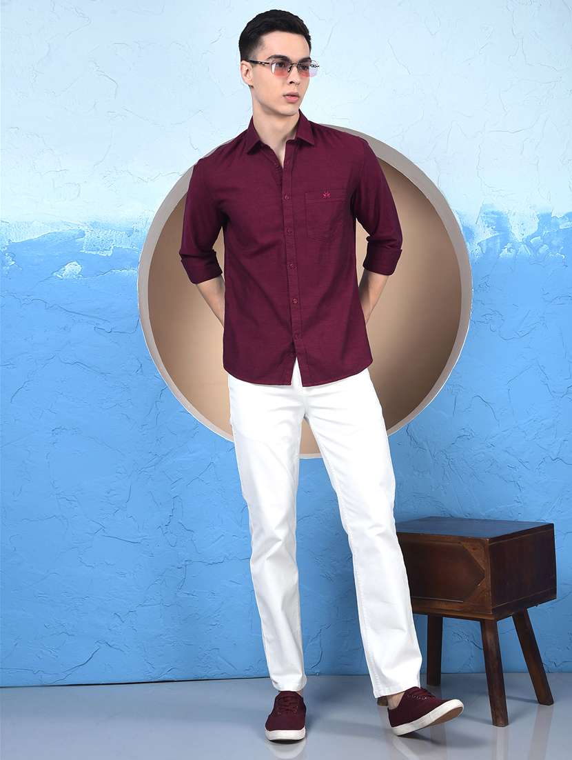men collared long sleeve casual shirt - 22253193 -  Standard Image - 5