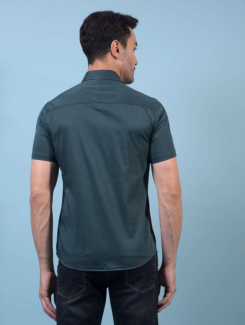 men collared short sleeve casual shirt - 22253214 -  Standard Image - 3