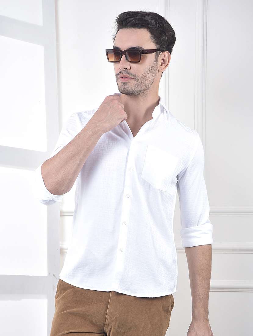 men collared long sleeve casual shirt
