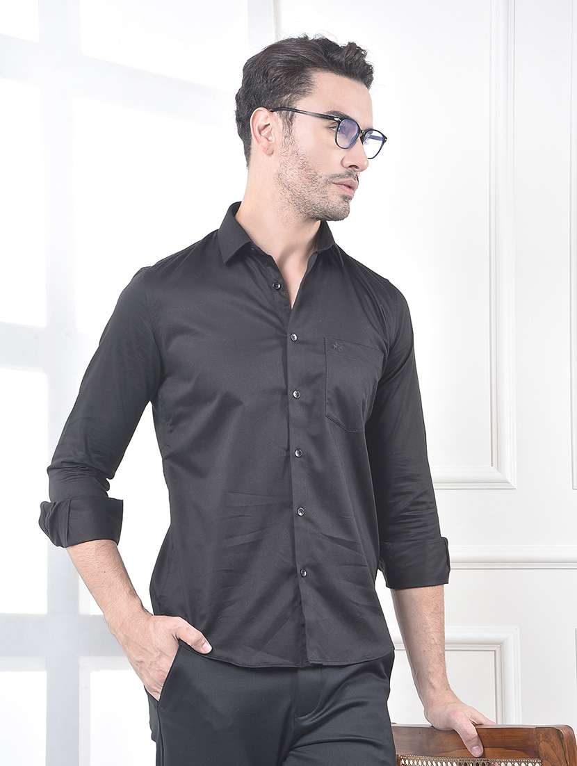 men collared long sleeve casual shirt