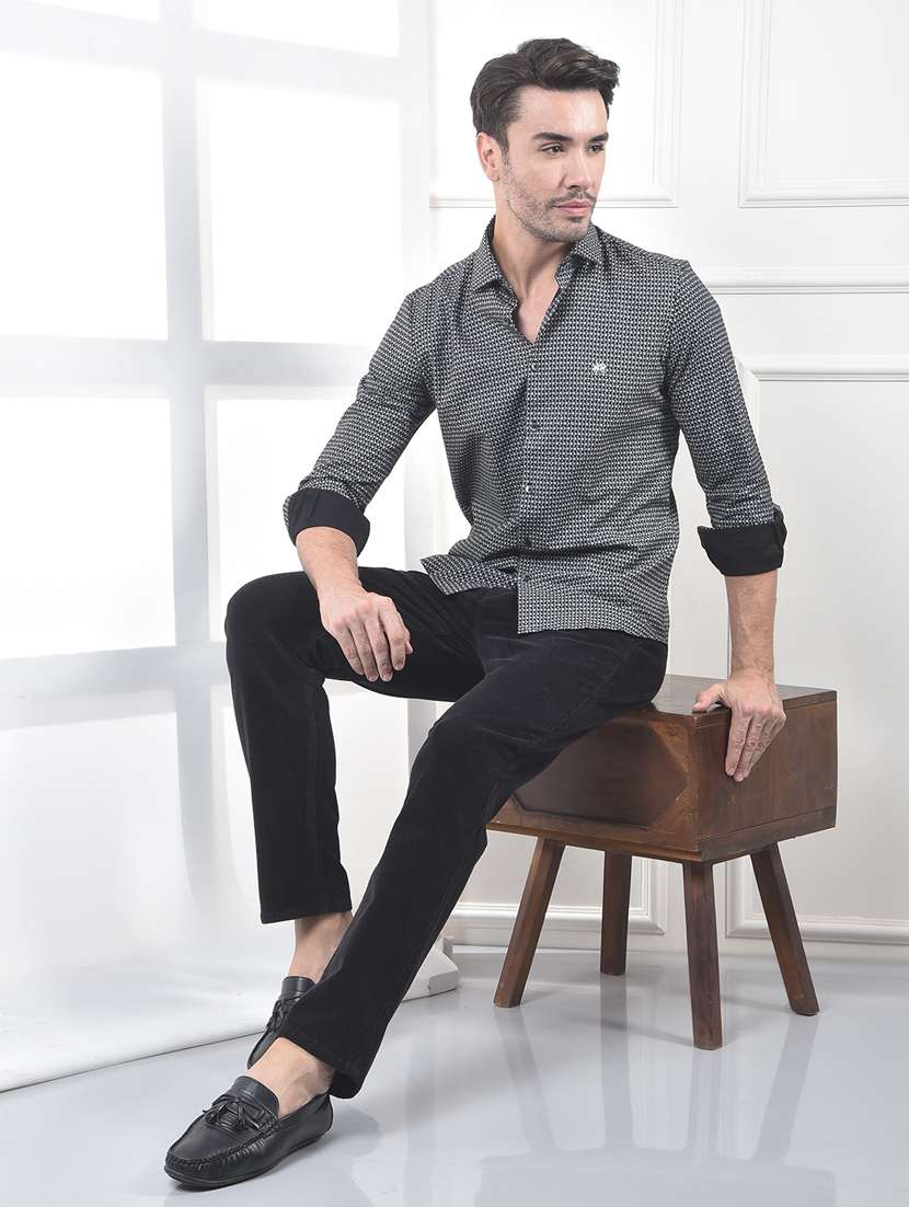 men collared long sleeve casual shirt - 22253238 -  Standard Image - 5