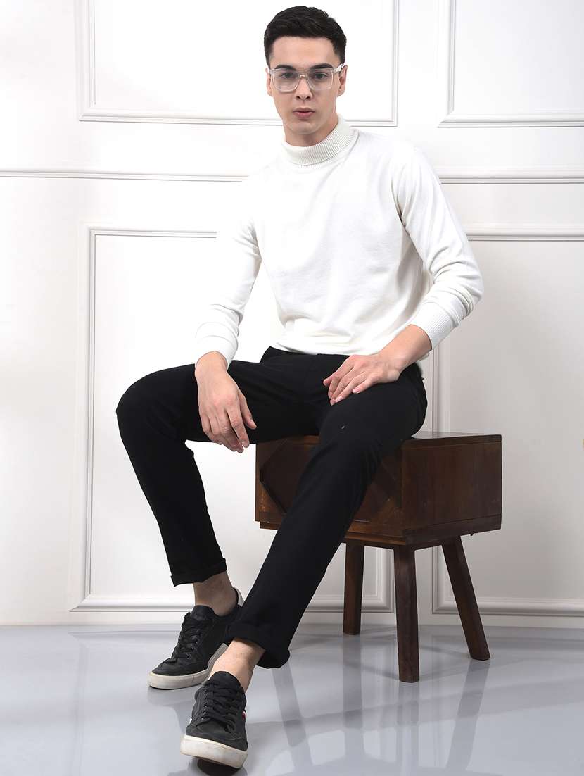 men solid long sleeve pullover - 22253251 -  Standard Image - 5