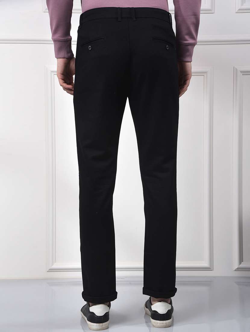 men solid mid rise slim fit chinos  - 22253266 -  Standard Image - 3