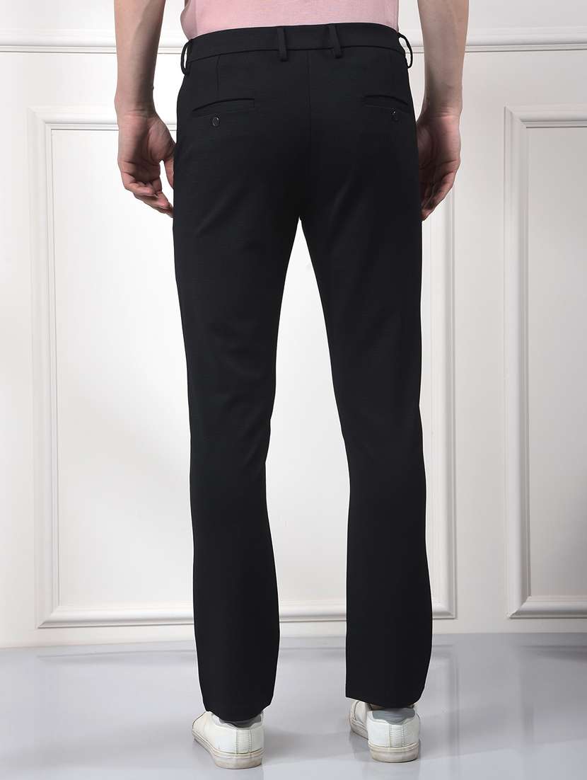 men solid mid rise slim fit chinos  - 22253269 -  Standard Image - 3