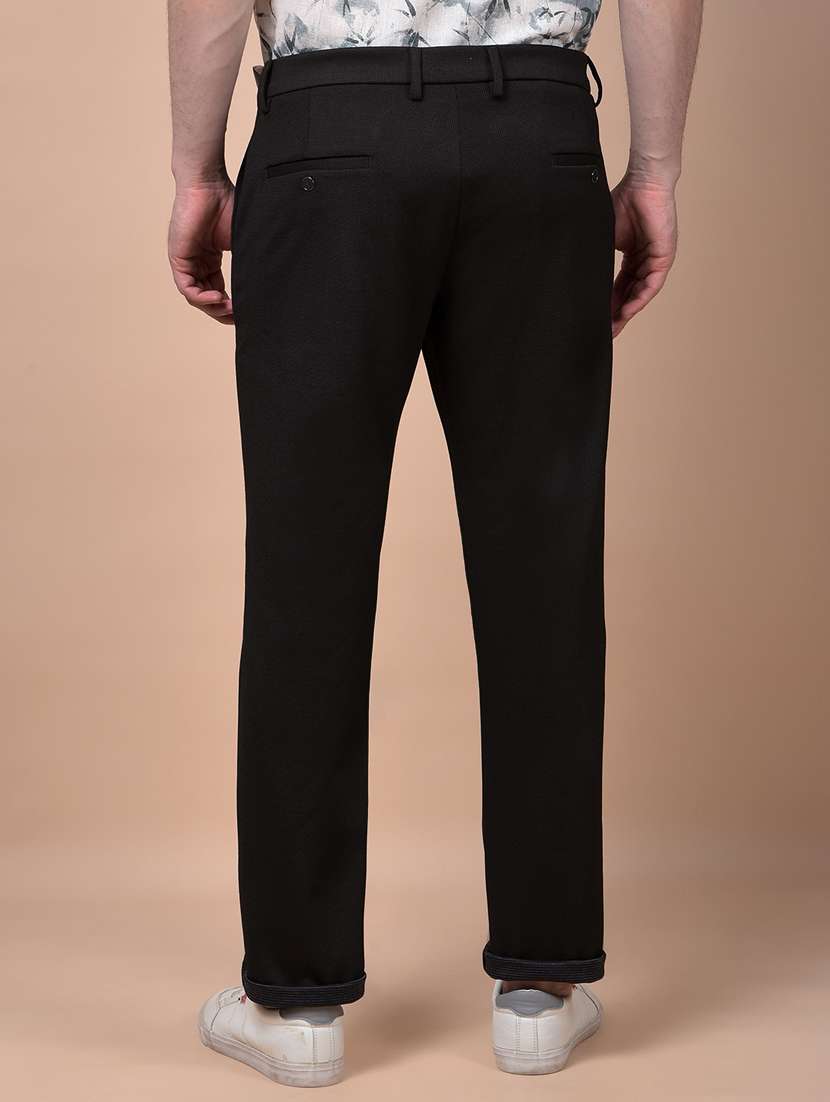 men solid mid rise slim fit chinos  - 22253273 -  Standard Image - 3
