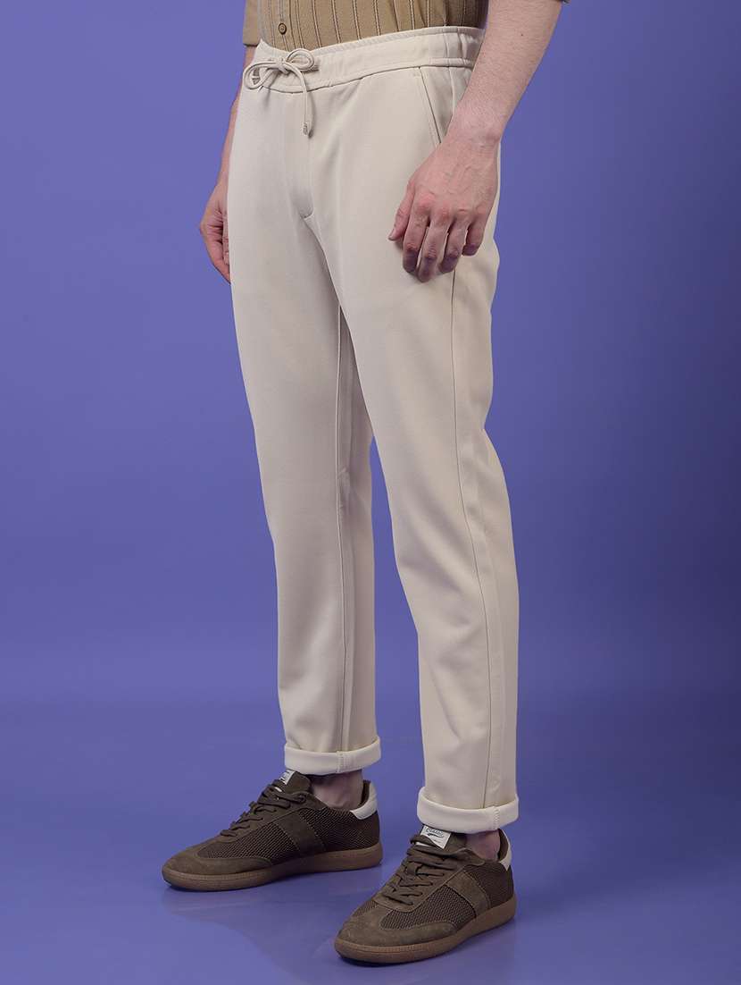 men solid mid rise straight fit chinos  - 22253280 -  Standard Image - 3