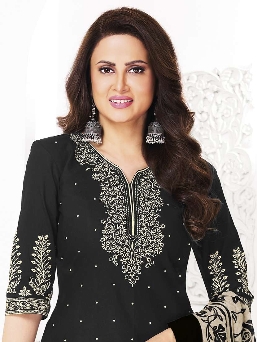 women printed three quarter sleeve kurta patiala with dupatta set - 22253299 -  Standard Image - 3