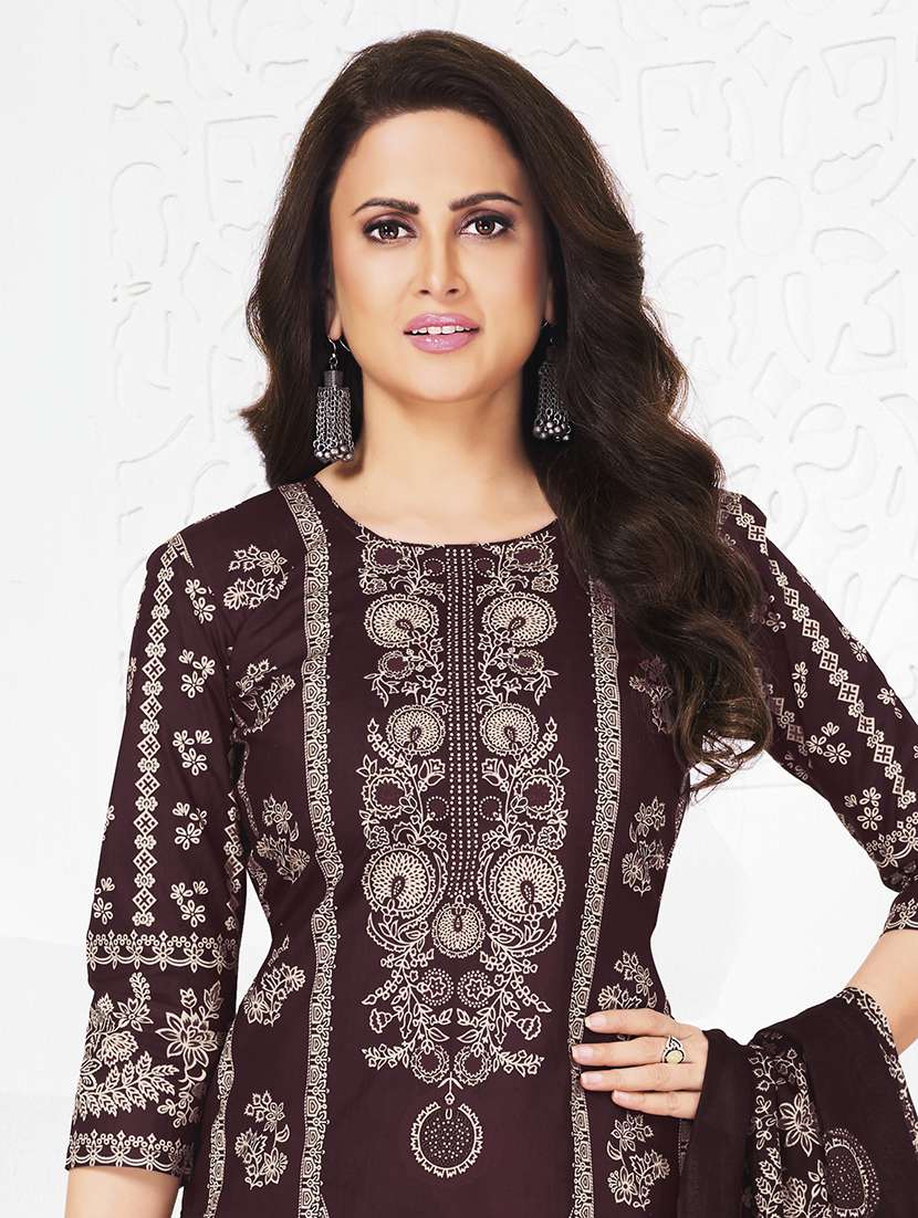 women printed three quarter sleeve kurta patiala with dupatta set - 22253313 -  Standard Image - 3