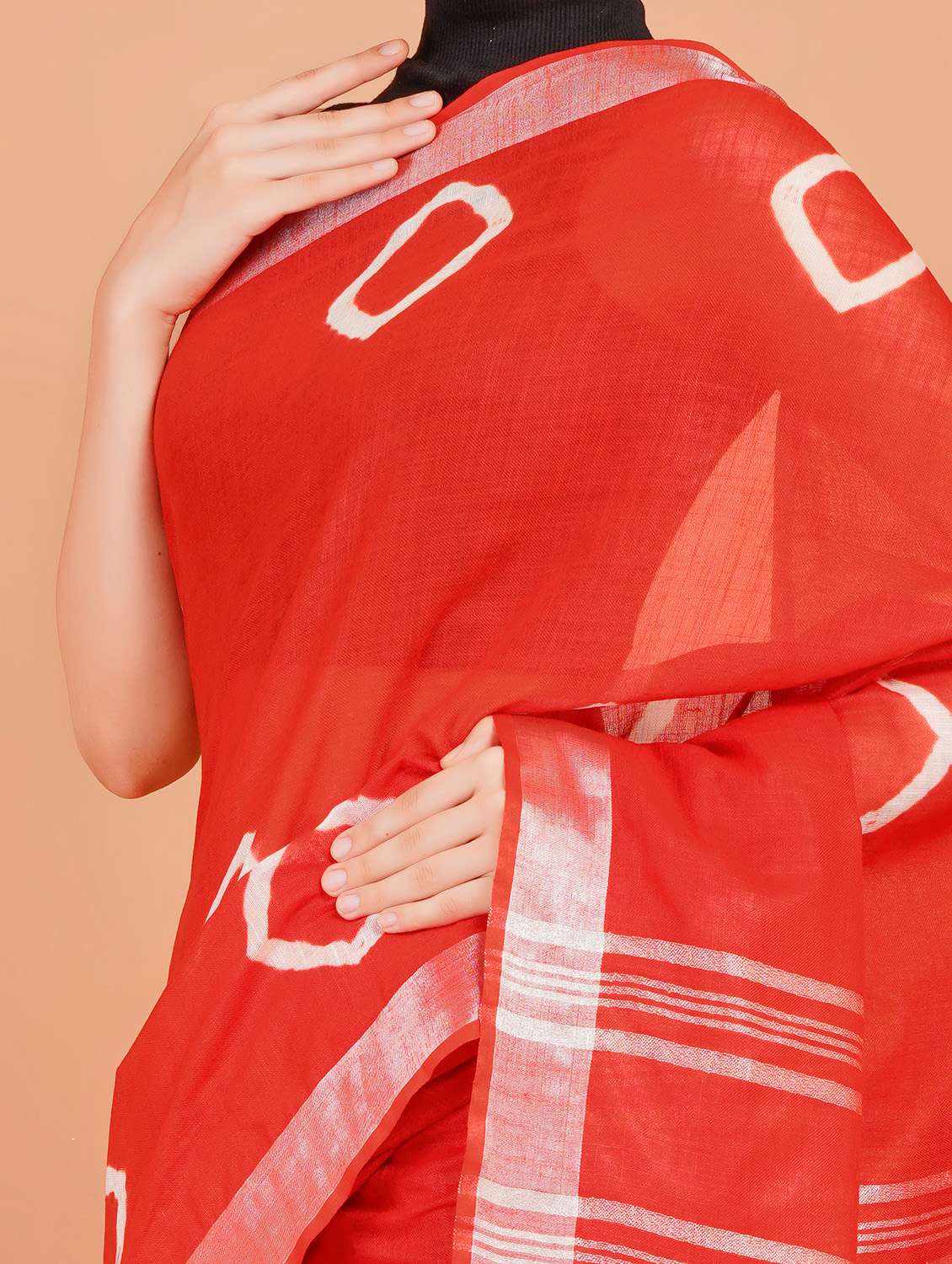 women tie & dye printed saree with blouse - 22253411 -  Standard Image - 5